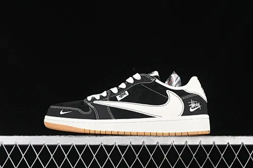 All categories Air Jordan Jordan series basketball shoes Air Jordan 1 Low High-end customized low-top sneakers Travis Scott x Fragment Design x Air Jordan 1 Low OG SP AJ1 Joe 1 Stussy joint-black raw rubber low-top cultural casual sneakers JH6089-004